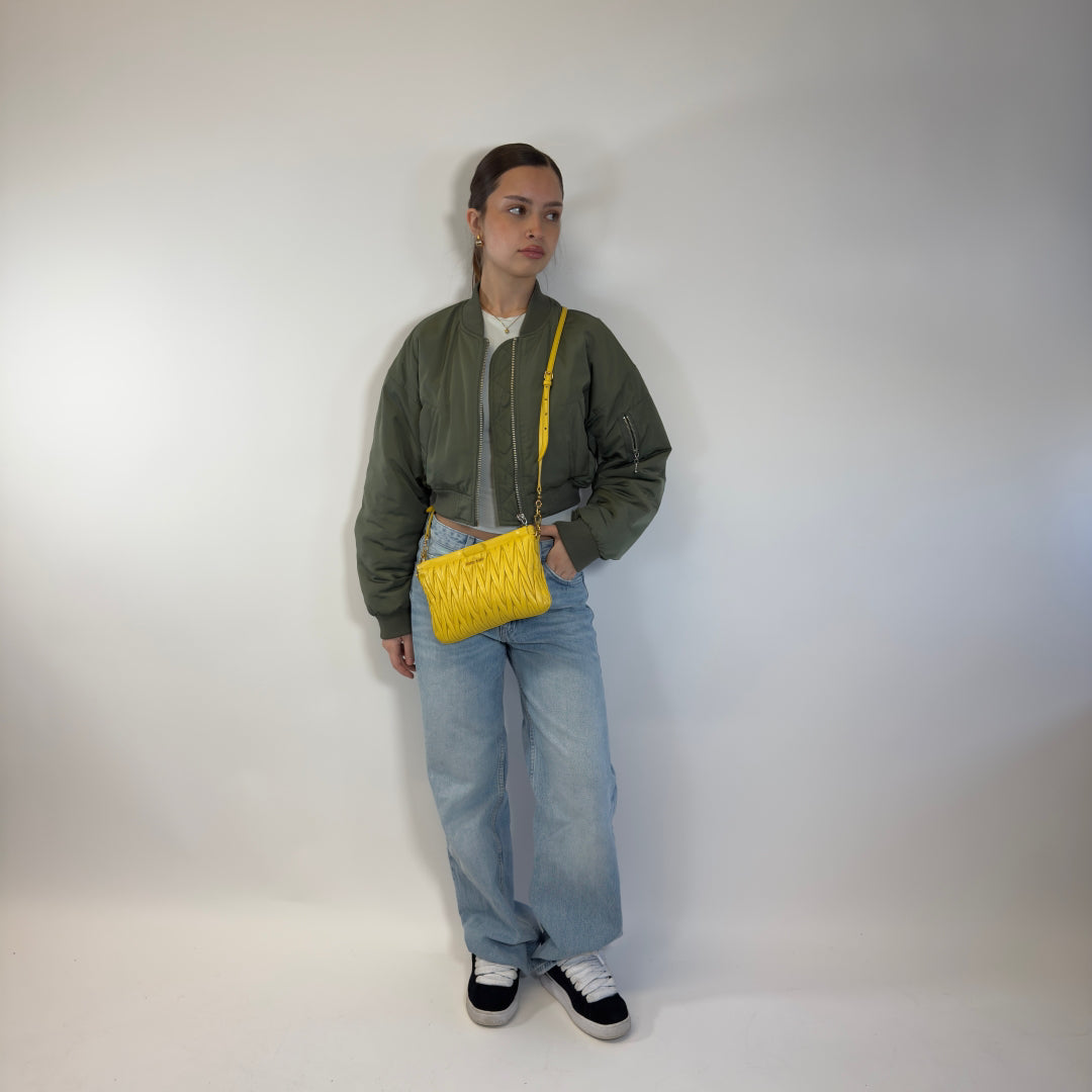 Miu Miu shoulder bag Matelassé yellow